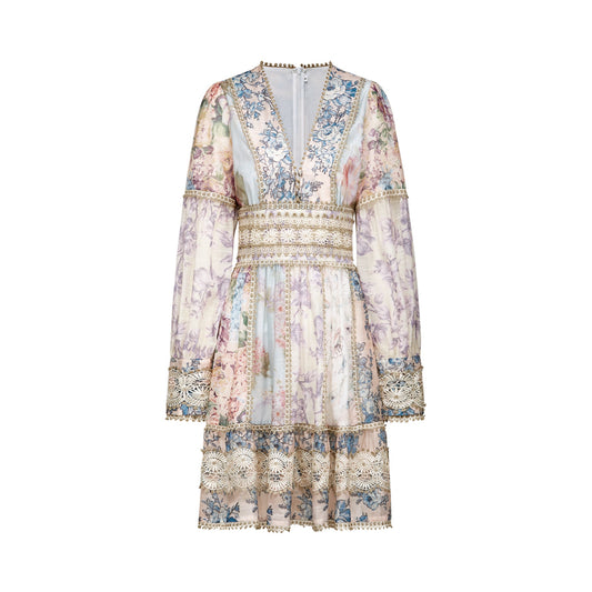 Gaëlle lace-embroidered mini dress (US Only)