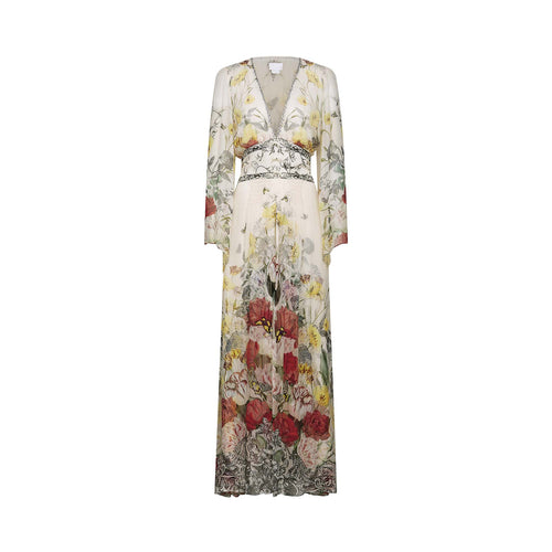 Cora flared-sleeve floral maxi dress (US Only)
