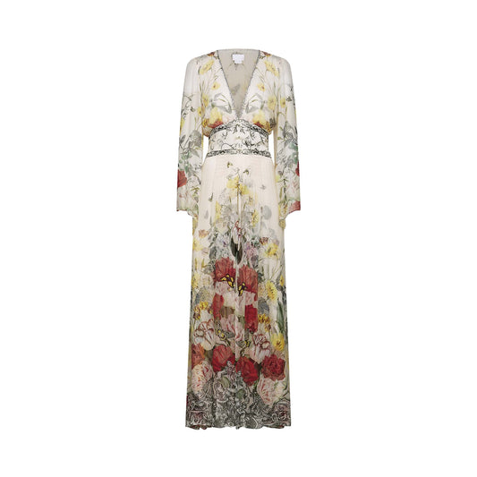 Cora flared-sleeve floral maxi dress (US Only)