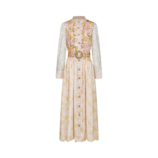 Mélisande pleated floral-print midi dress