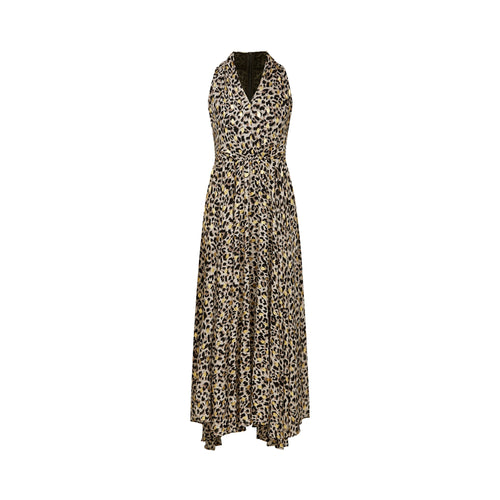 Angélique V-neck leopard-print midi dress (US Only)