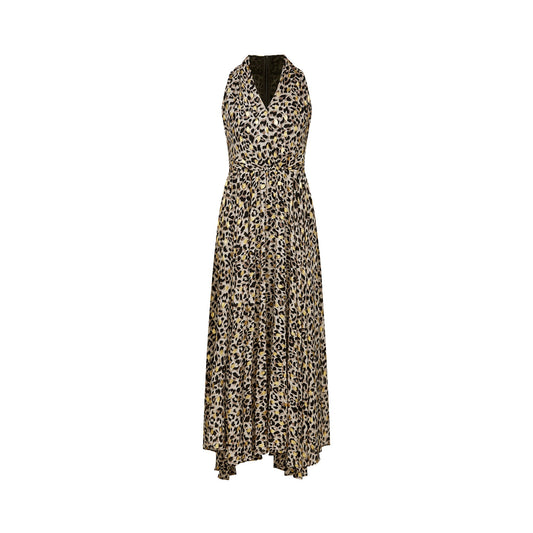 Angélique V-neck leopard-print midi dress (US Only)
