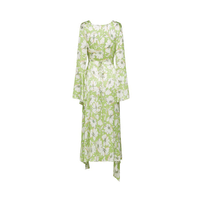 Éva floral-print crystal-embellished midi dress