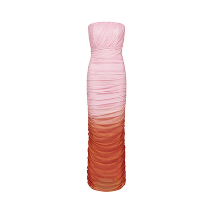 Marjolaine gradient pleated midi dress (US Only)