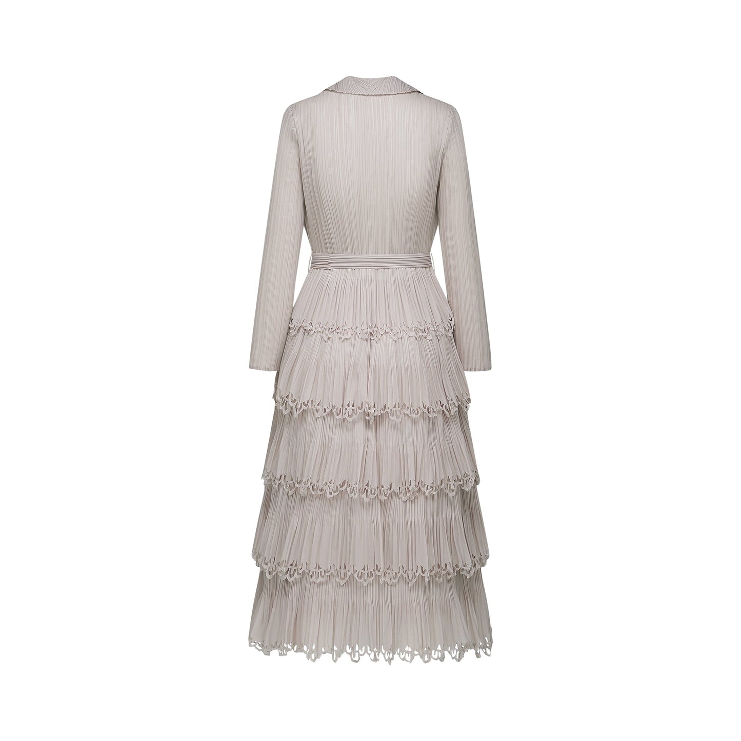 Marjolaine tiered pleated midi dress (US Only)