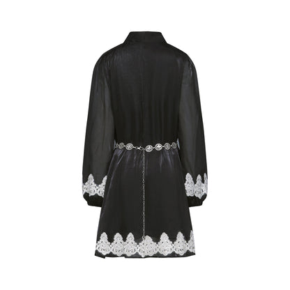 Delphine faux-pearl embellished mini dress in Black (US Only)