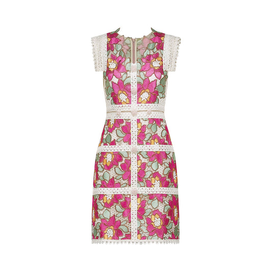 Nalini embroidered interwoven mini dress (US Only)