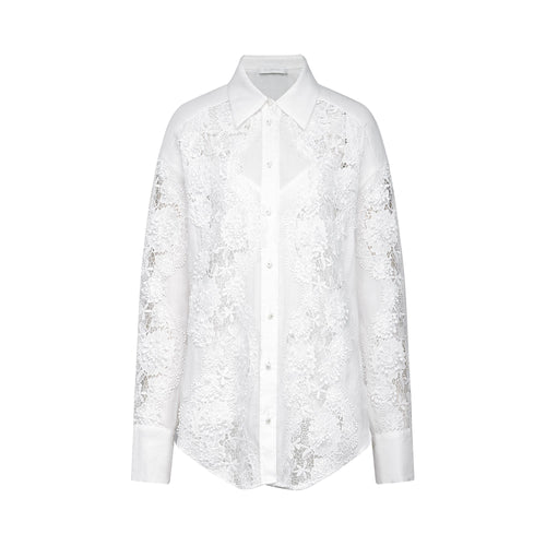 Axelle lace-embroidered cut-out shirt