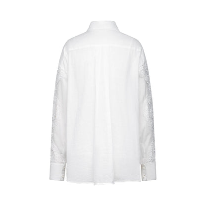 Axelle lace-embroidered cut-out shirt