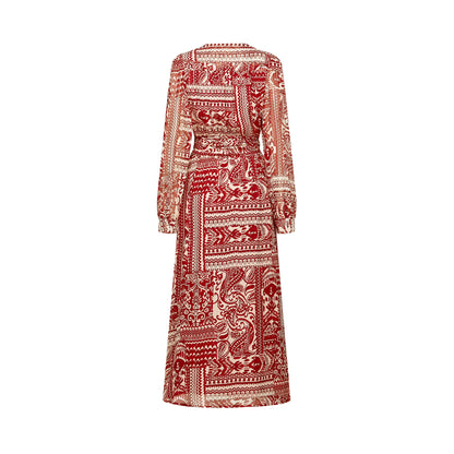 Camille pattern-print midi dress (US Only)