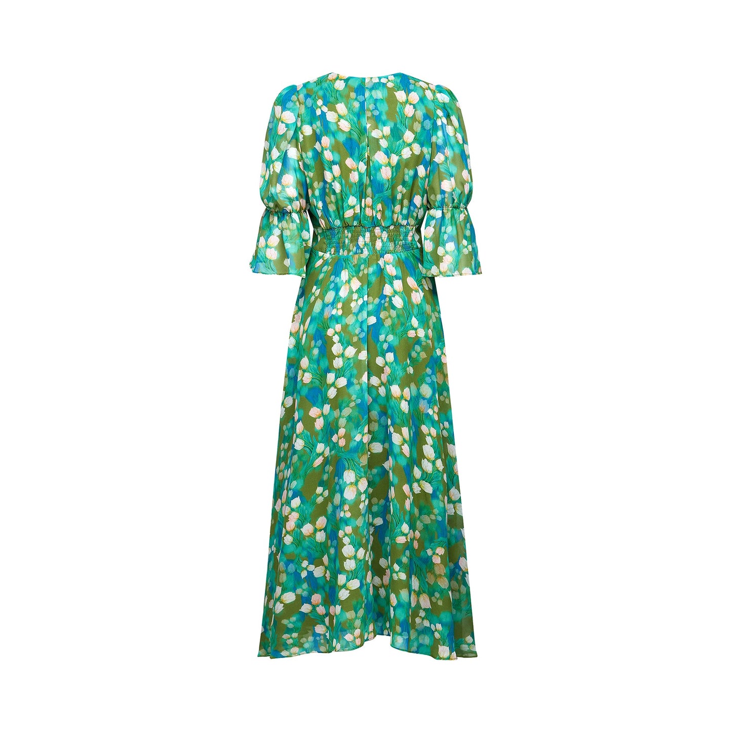 Perrine green floral-print midi dress (US Only)