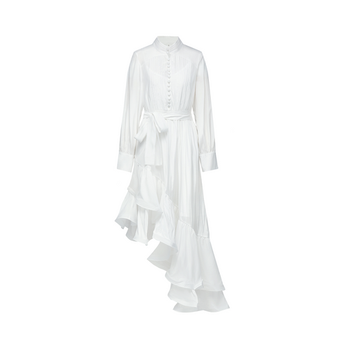 Désirée asymmetric-hem pleated midi dress (US Only)