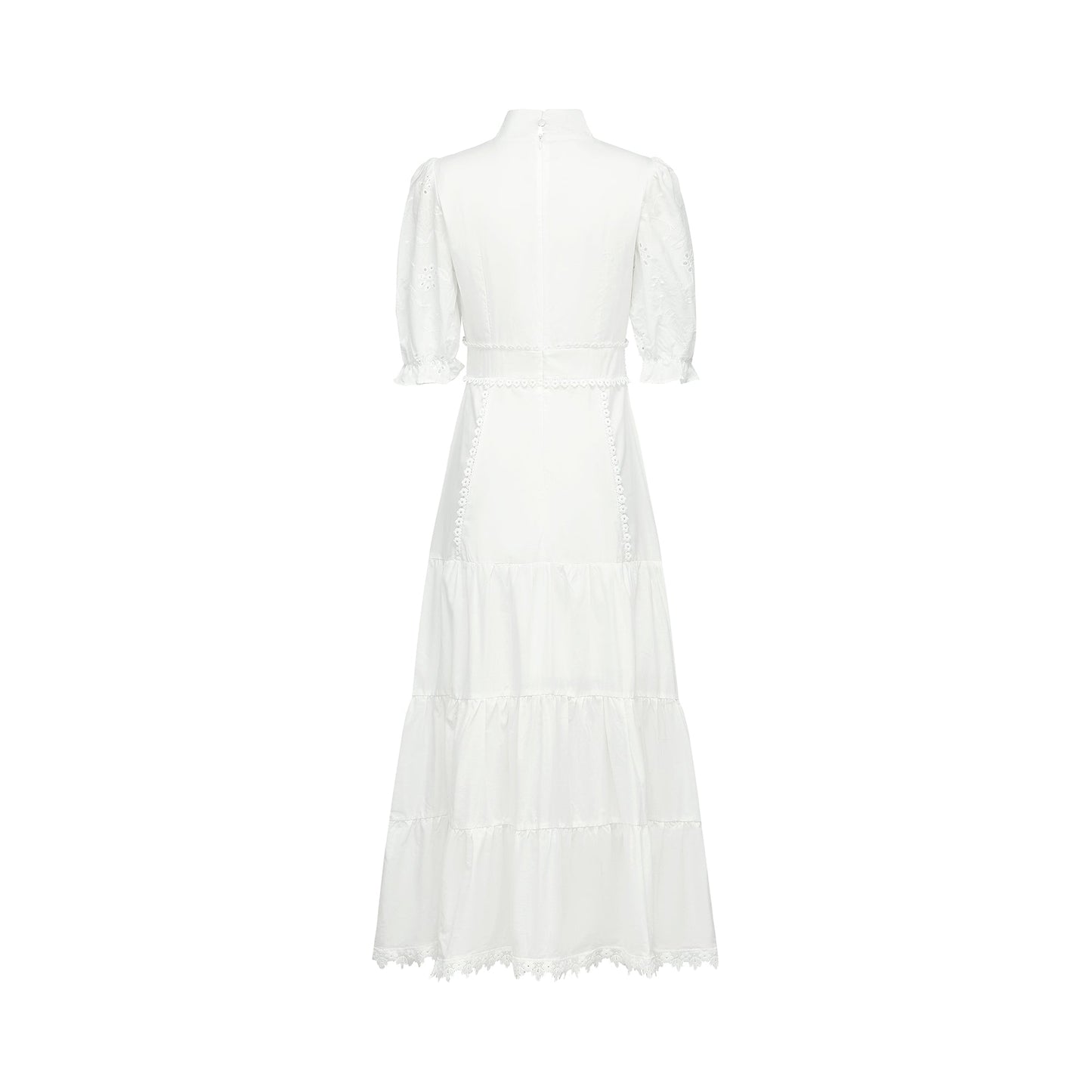 Coline lace floral-embroidered midi dress