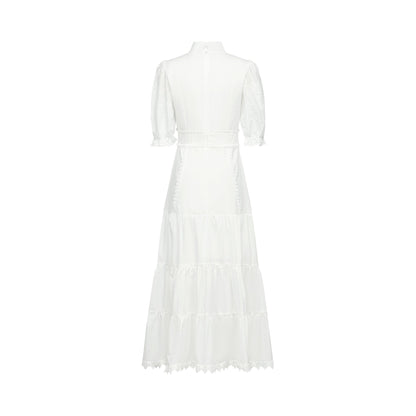 Coline lace floral-embroidered midi dress
