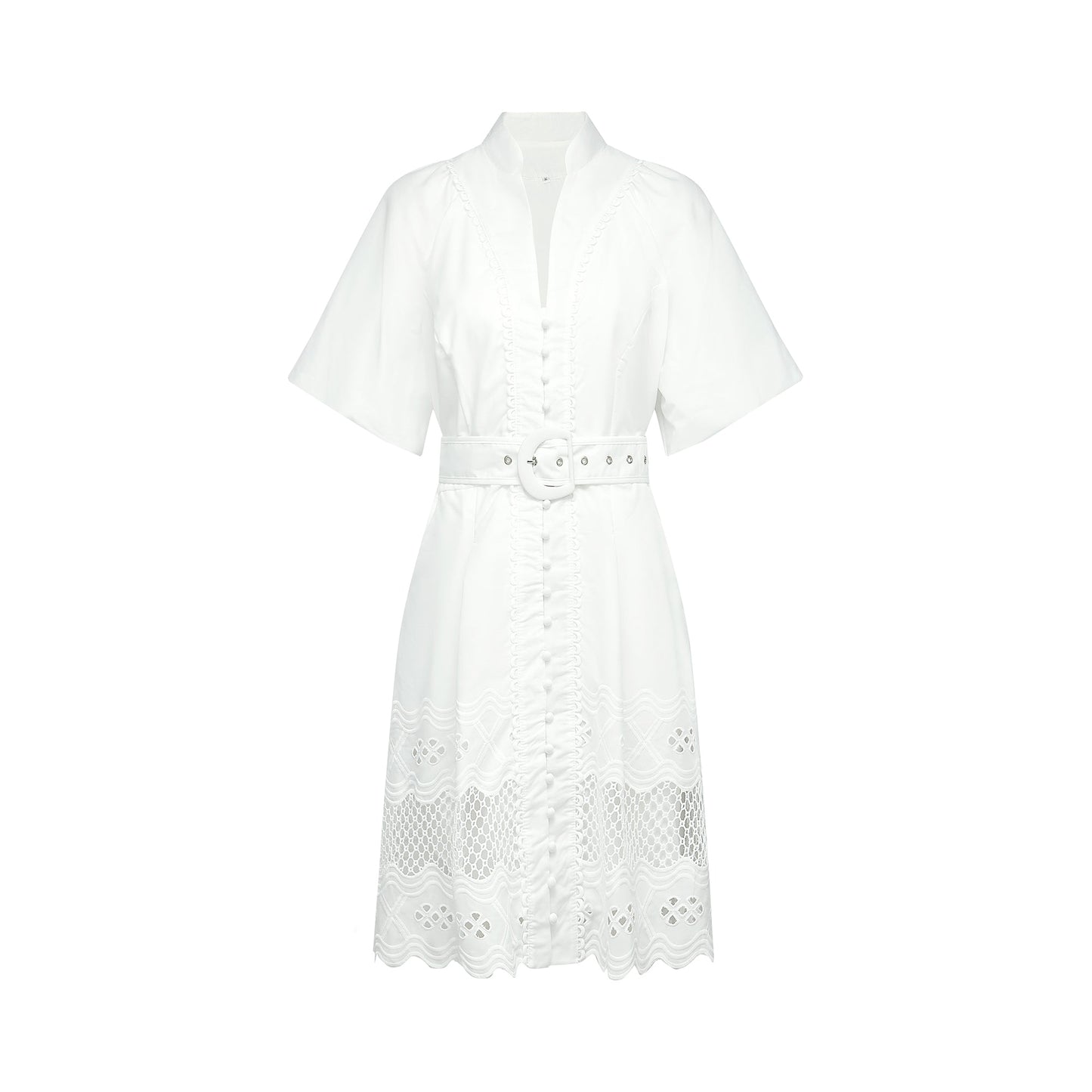 Raphaëlle cut-out lace-trim mini dress