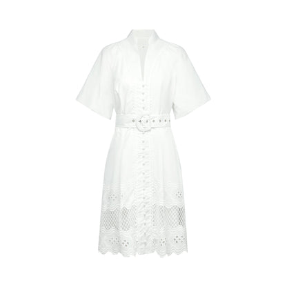 Raphaëlle cut-out lace-trim mini dress