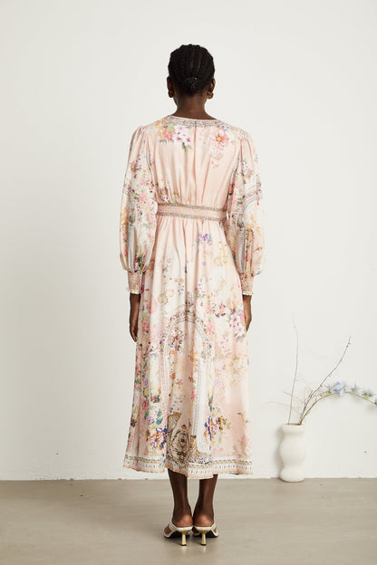 Audrey graphic rhinestone-embellished midi dress (US Only)
