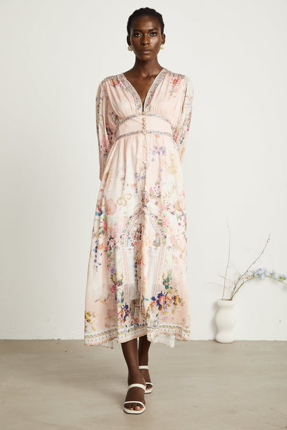 Audrey graphic rhinestone-embellished midi dress (US Only)