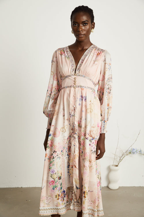 Audrey graphic rhinestone-embellished midi dress (US Only)