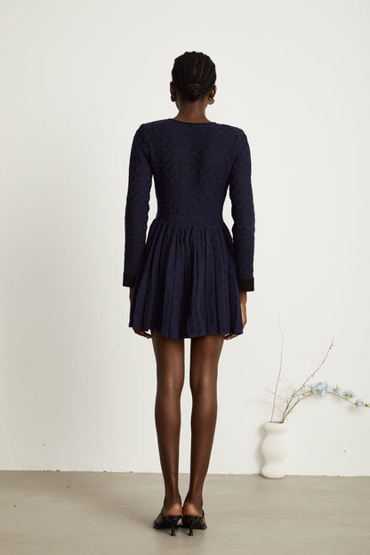 Cloé knitted pleated mini dress (US Only)