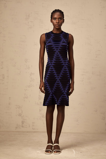 Anaïs black snake-pattern godet mini dress