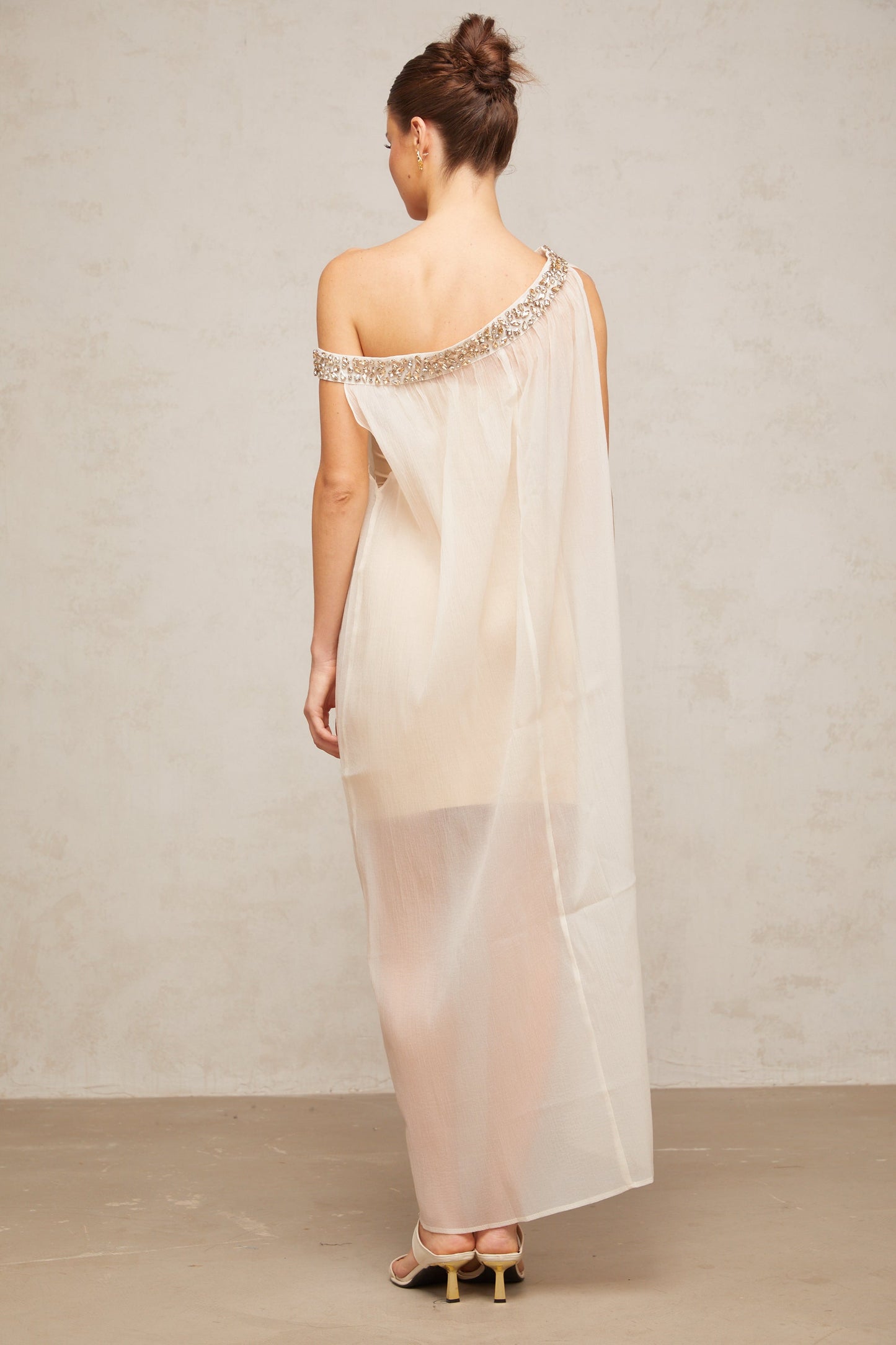 Austen crystal-embellished semi-sheer maxi dress