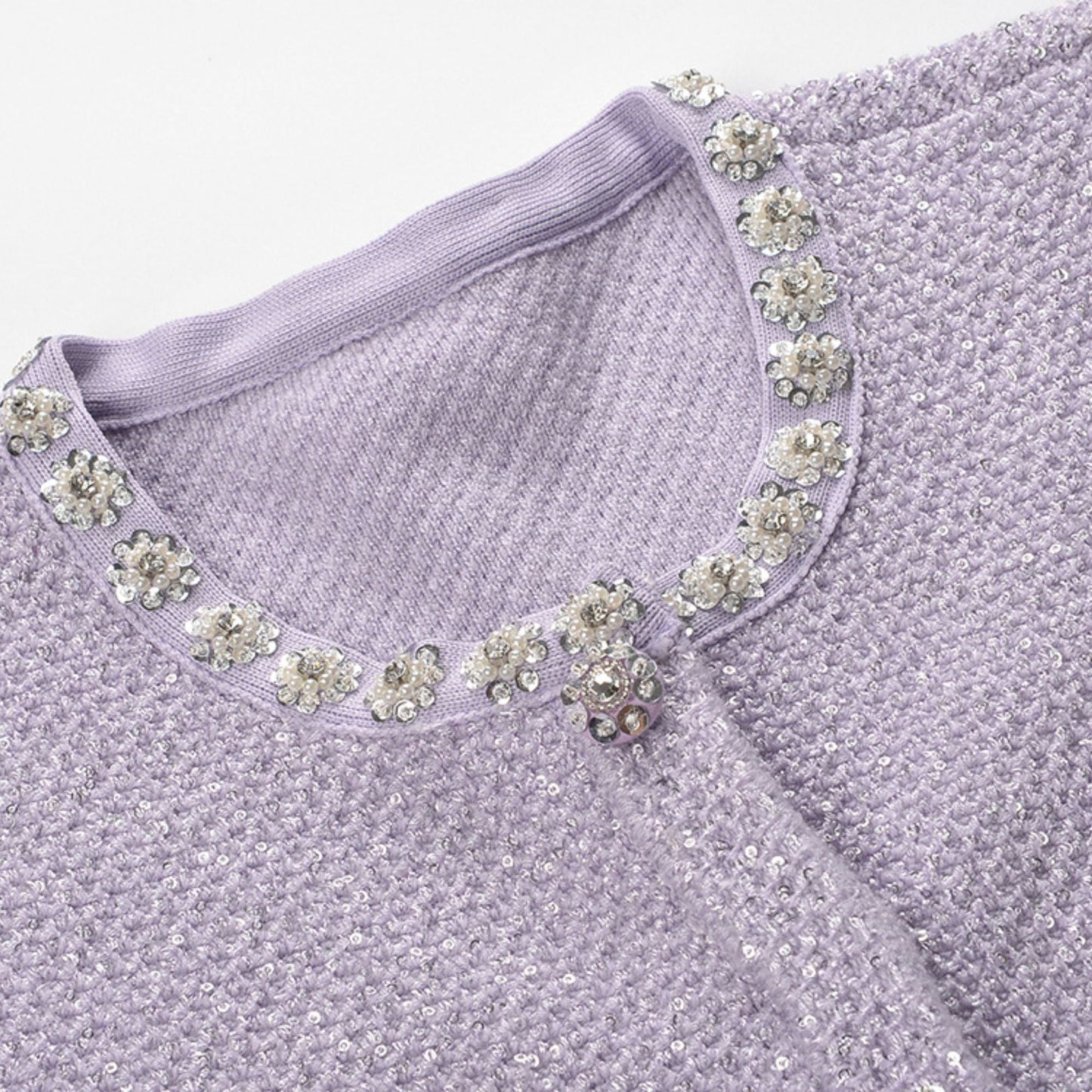 Léocadie purple embellished mini dress