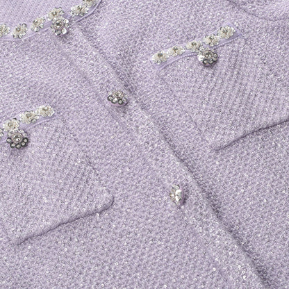 Léocadie purple embellished mini dress