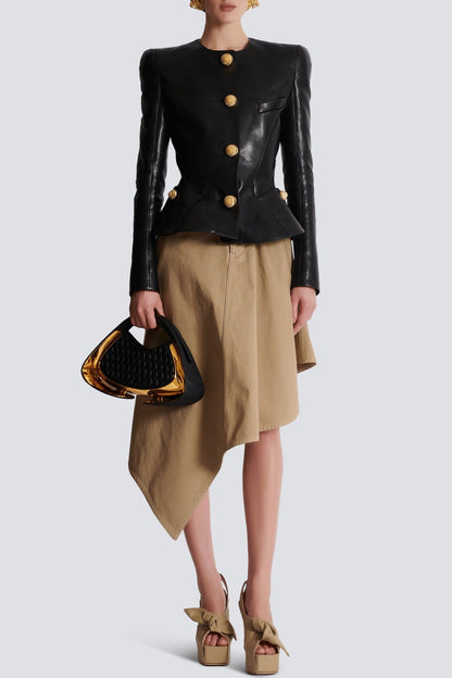 Kester Leather Buttoned Jacket