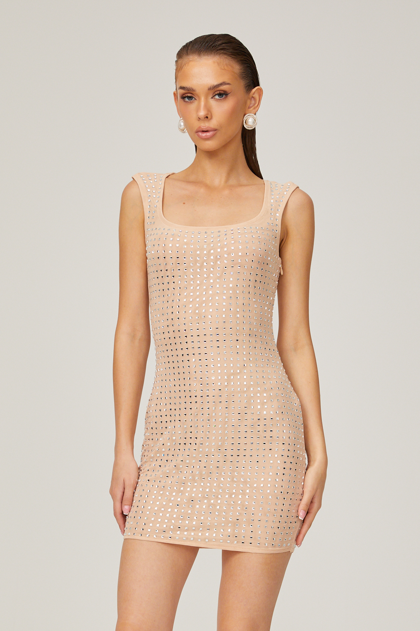 Arantxa crystal-embellished mini dress