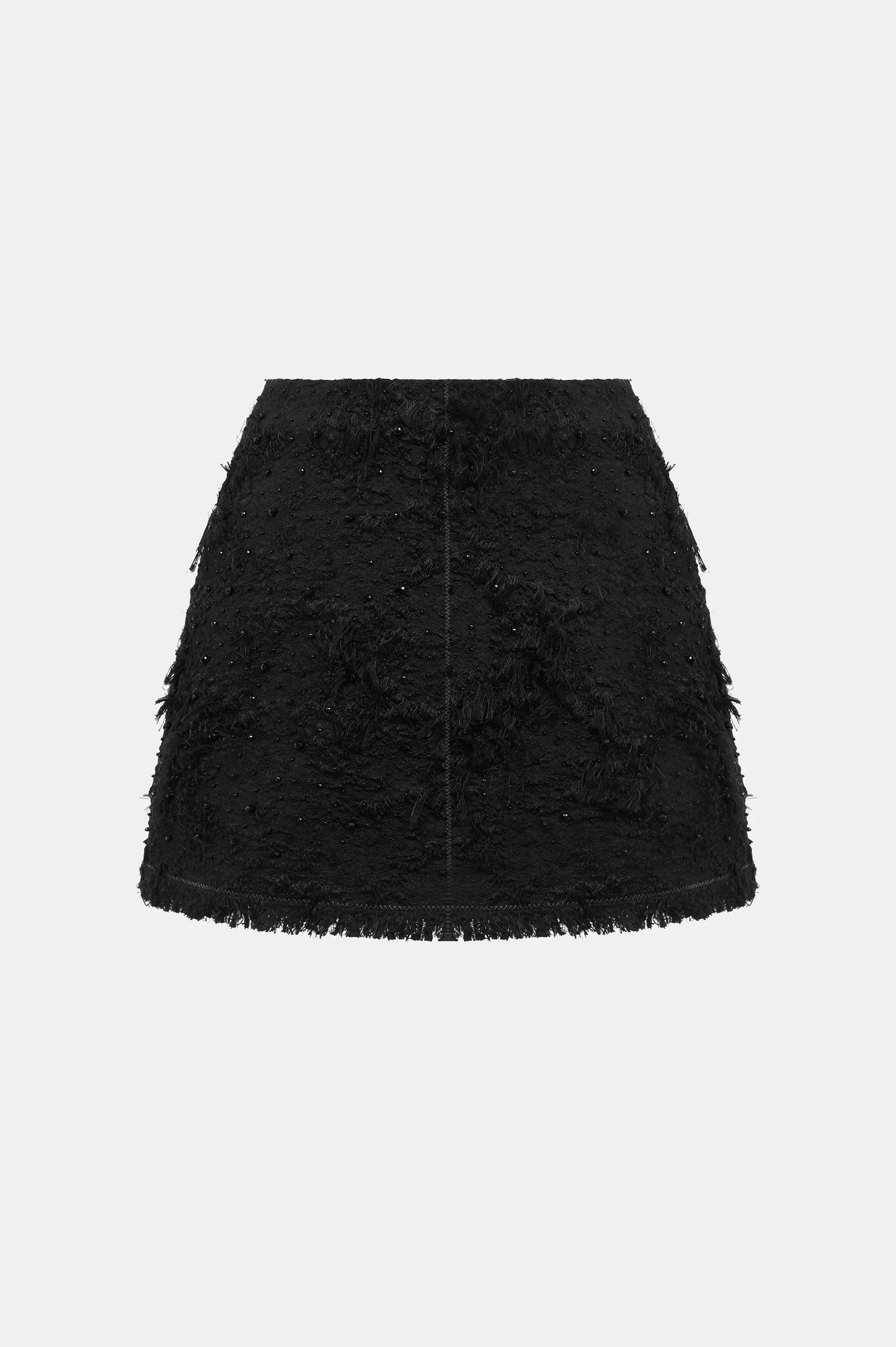 Arife Off Shoulder Bow Crystal Embellished Blazer Two Piece Set - Black