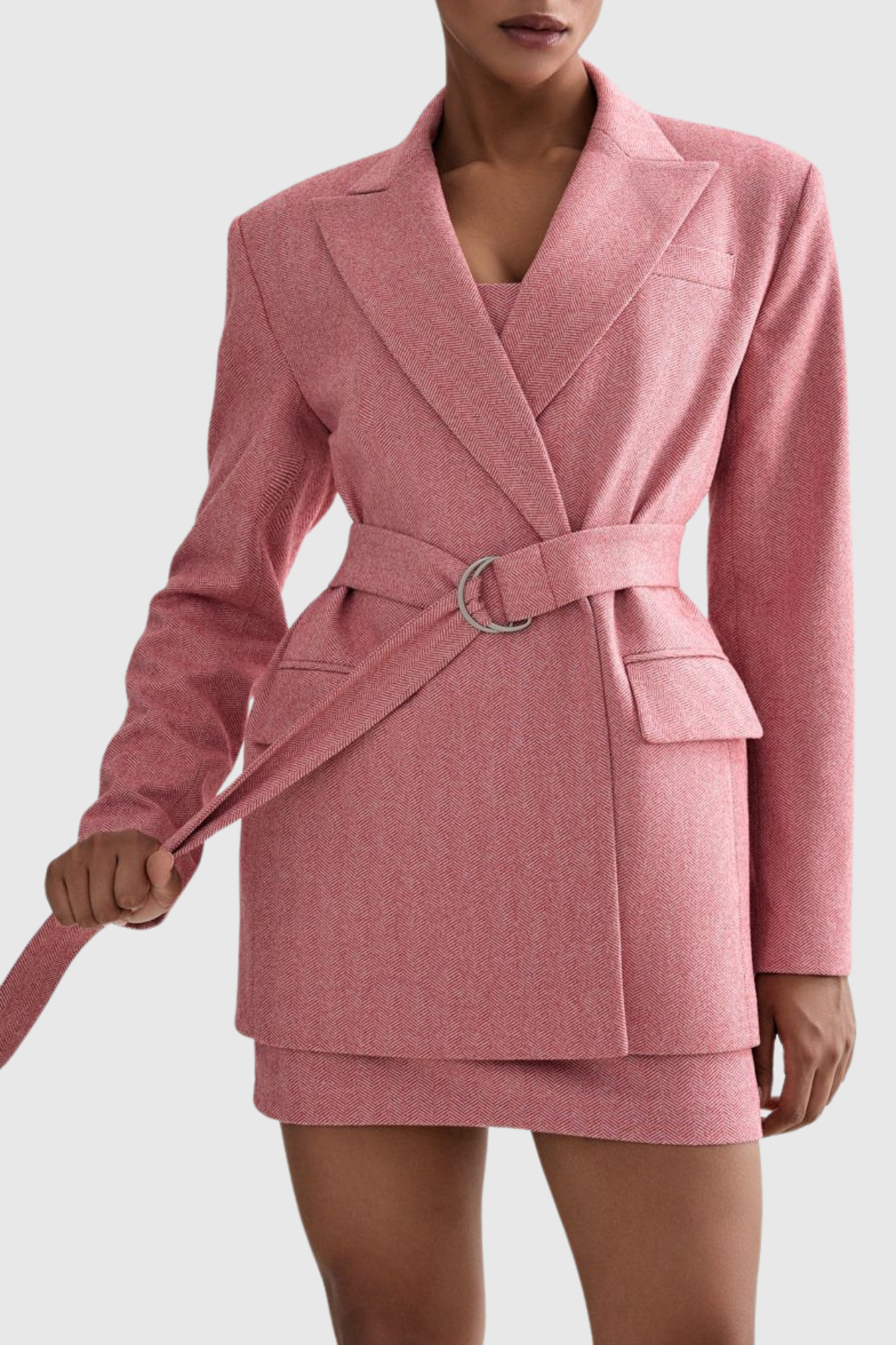 Armenb Corset Skirt Three Piece Set - Pink