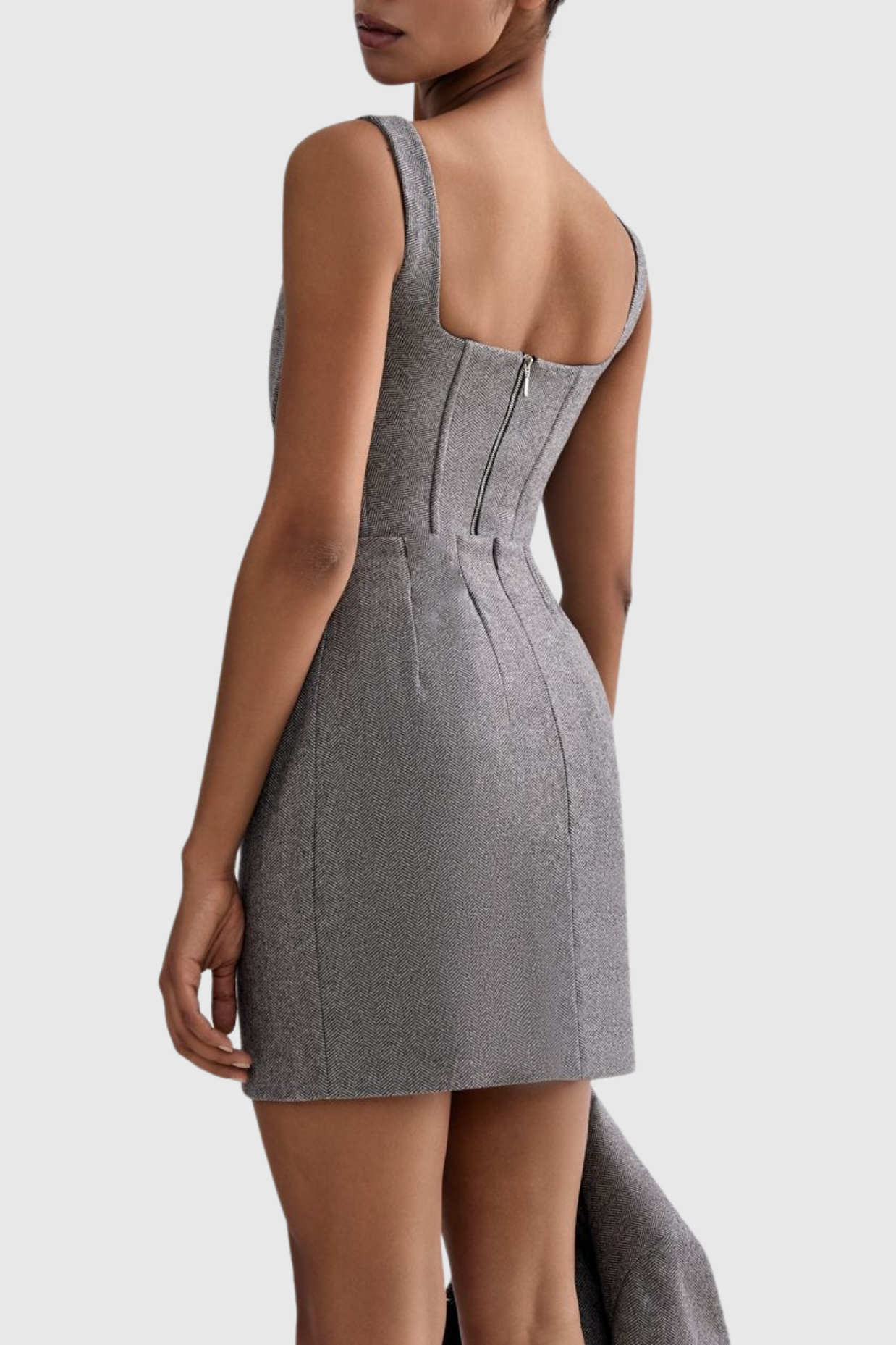 Armenb Corset Skirt Three Piece Set - Grey