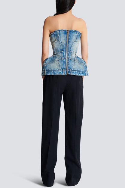 Austyn Structured Denim Bustier