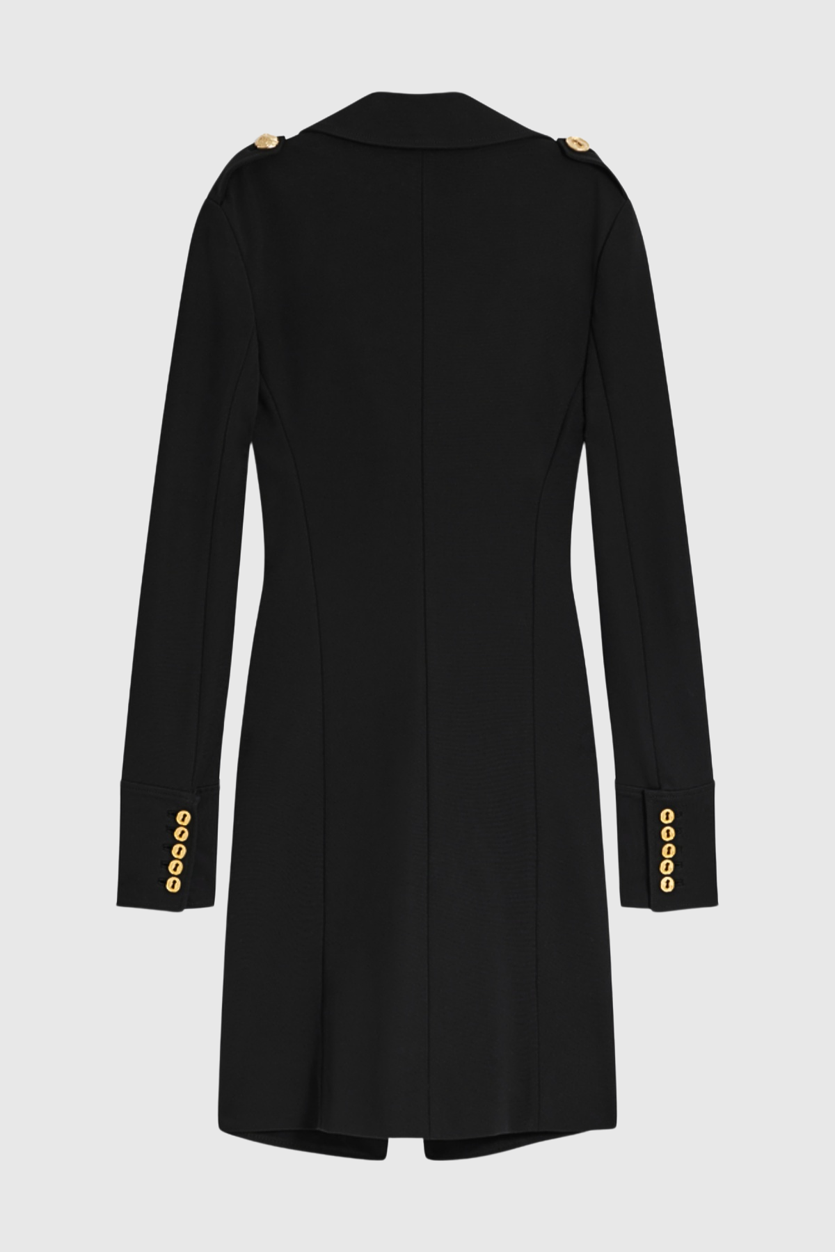 Baraia Asymmetric Gold-buttoned Embellished Coat