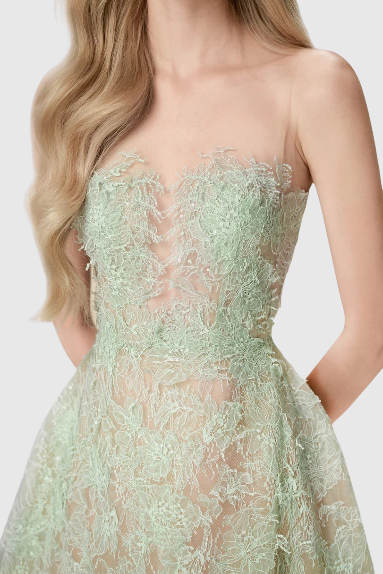 Batya Lace Sleeveless Midi Dress - Mint