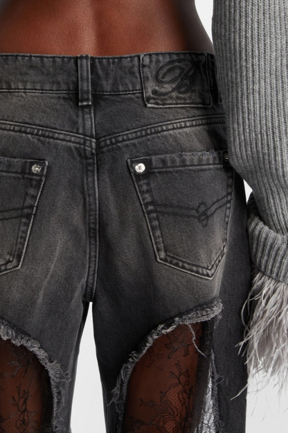 Bionne Lace Panel Jeans