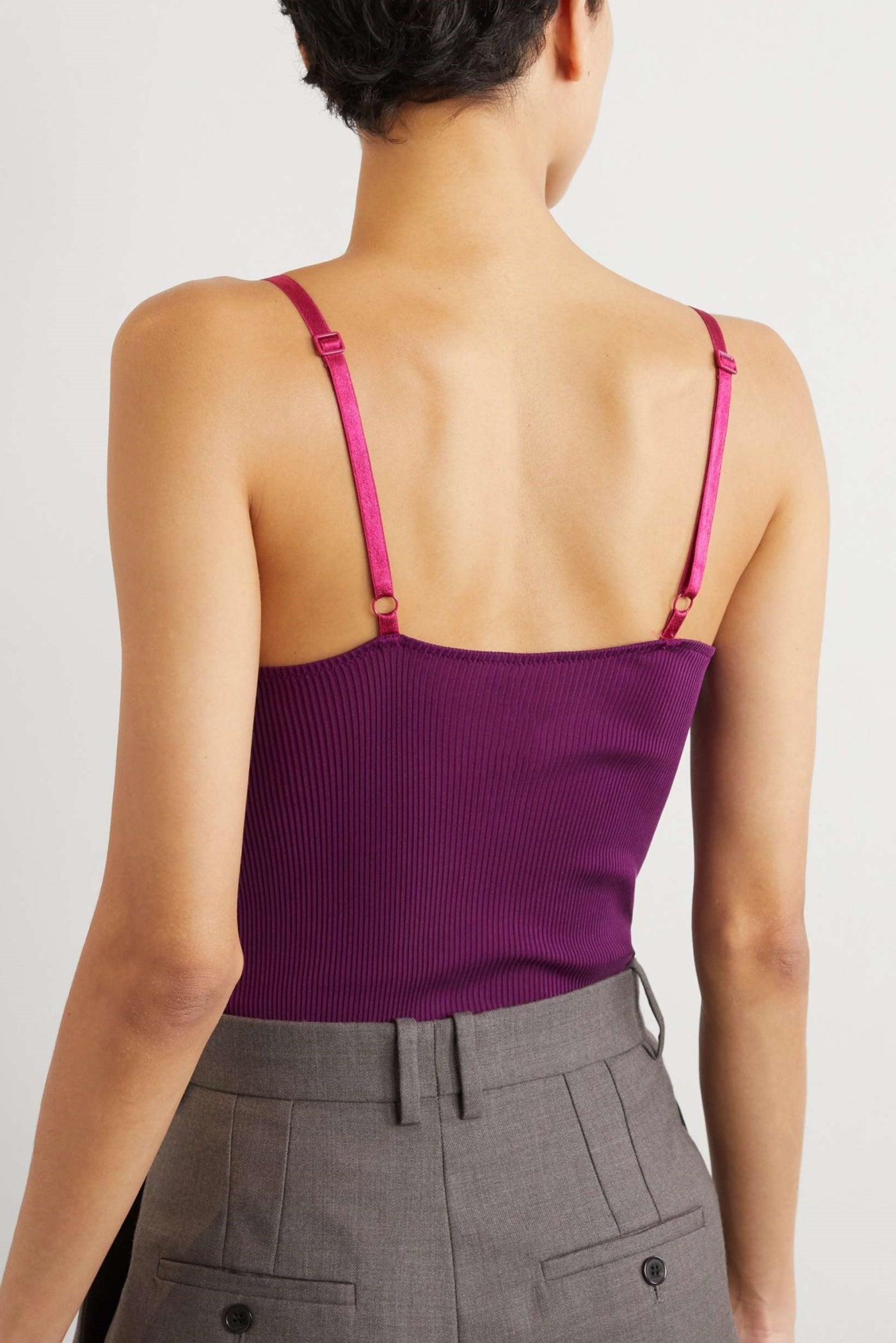 Brandra Lace-trimmed Tank Top - Purple