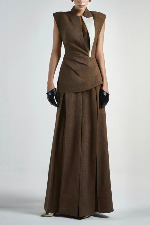 Bryanne Asymmetric Gilet Top