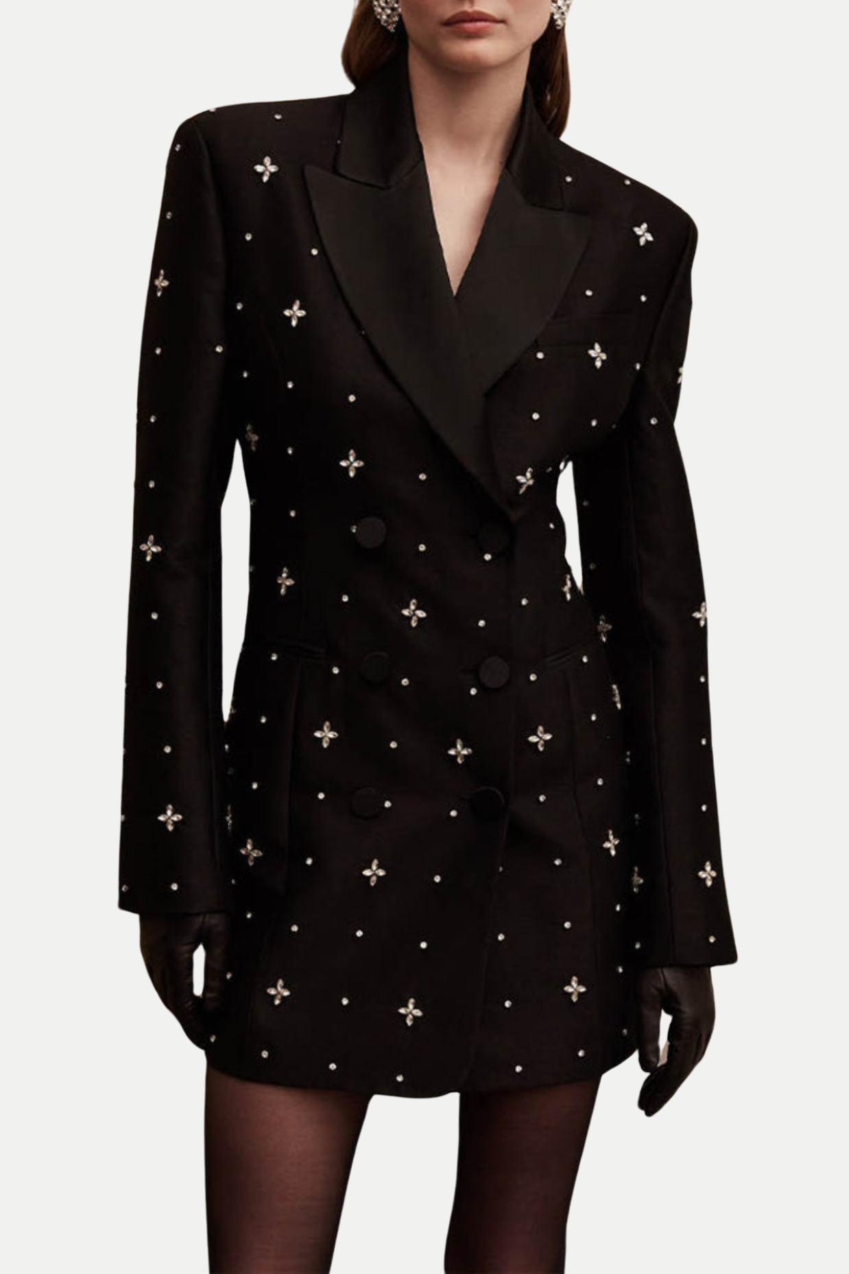 Cachi Diamante Embellished Blazer Mini Dress