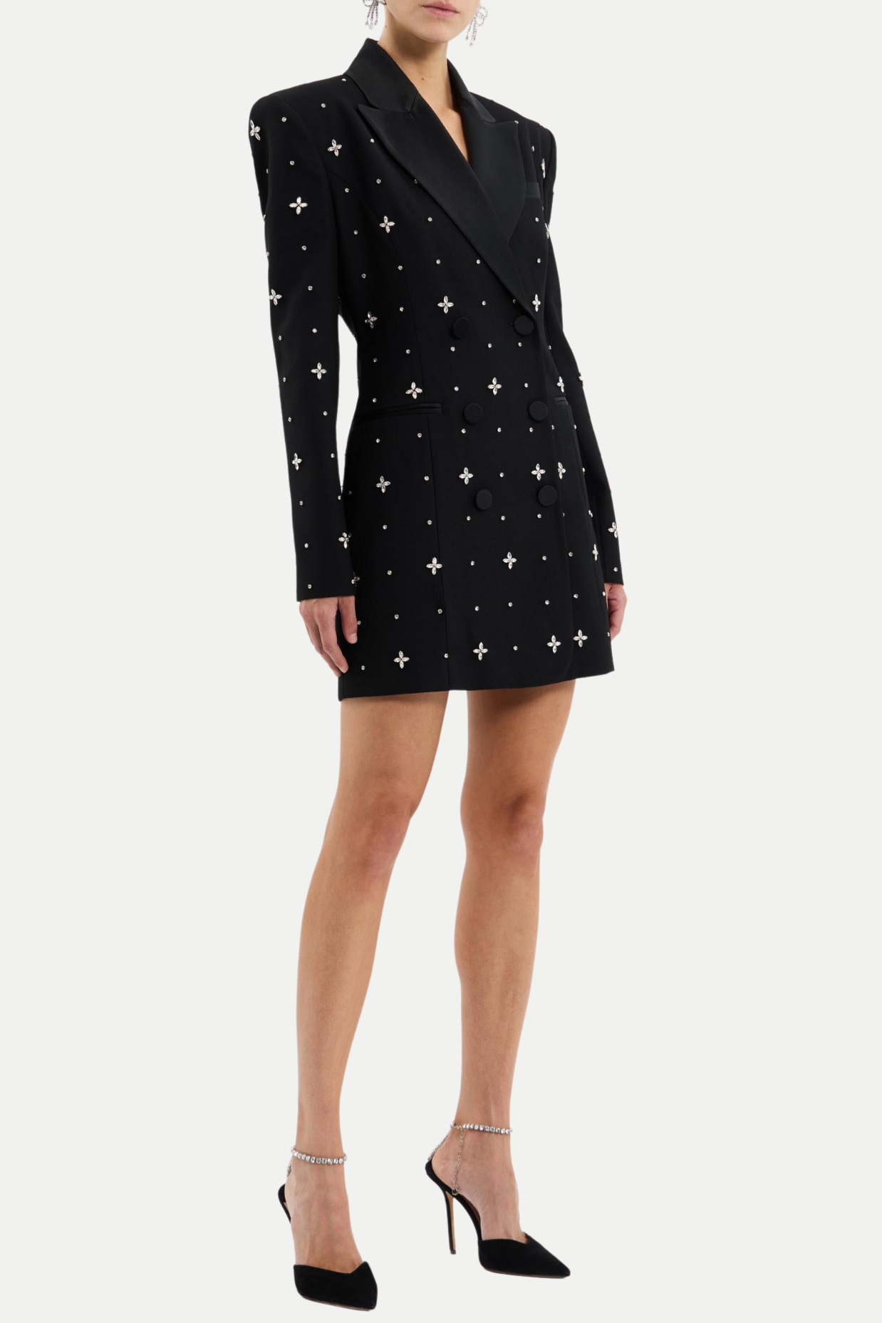 Cachi Diamante Embellished Blazer Mini Dress