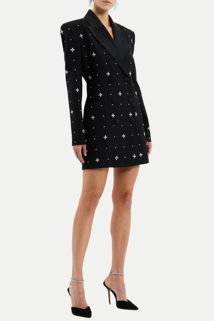 Cachi Diamante Embellished Blazer Mini Dress