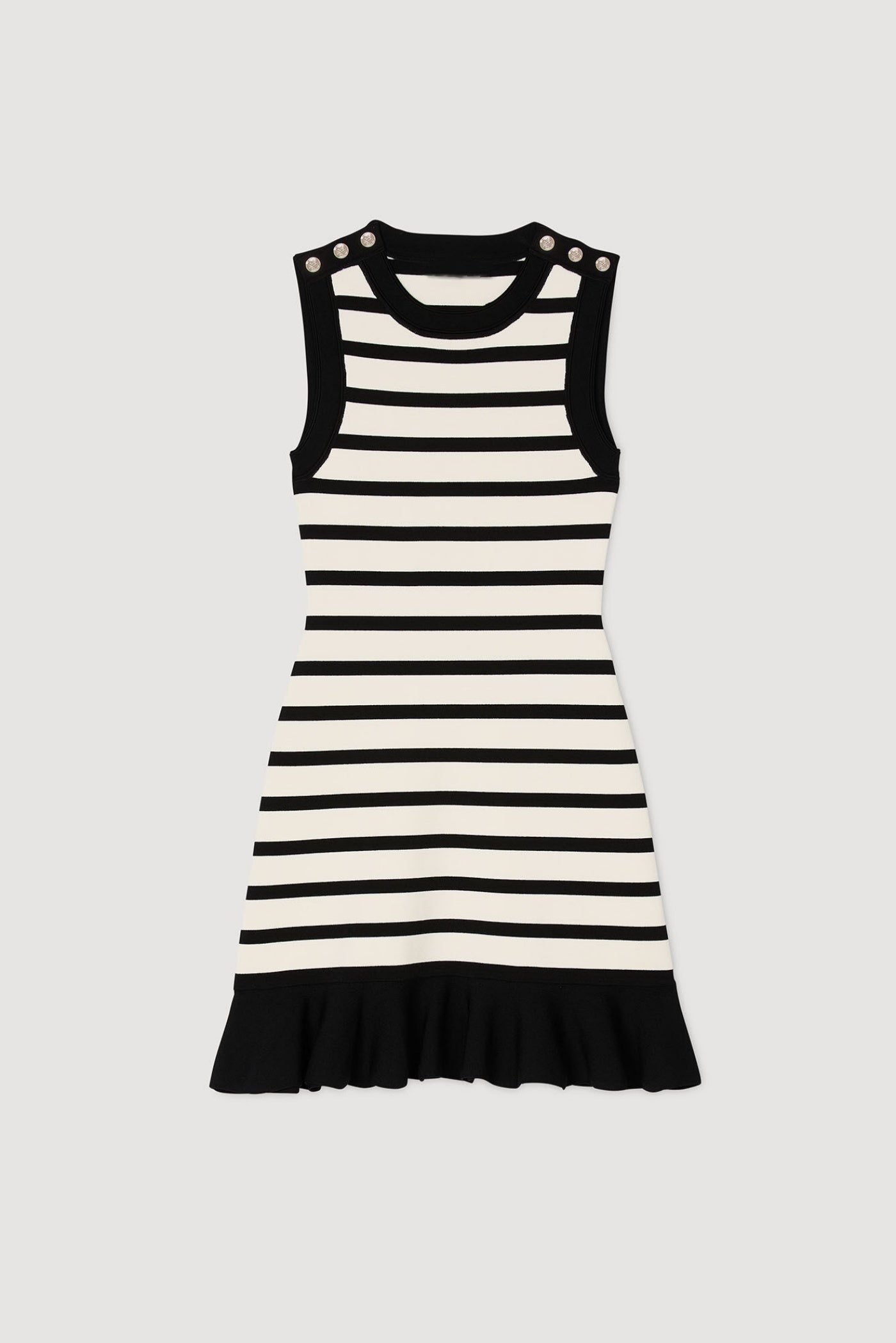 Cactus Striped Knit Sleeveless Mini Dress