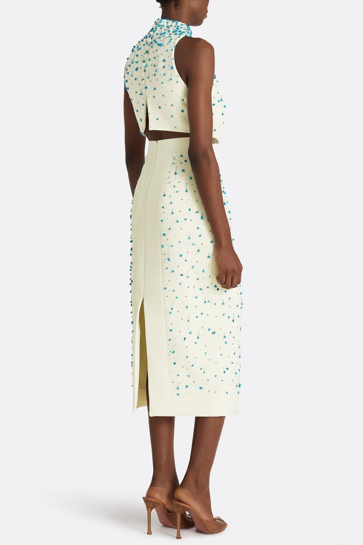 Cadee Turquoise Embellished Two Piece Set