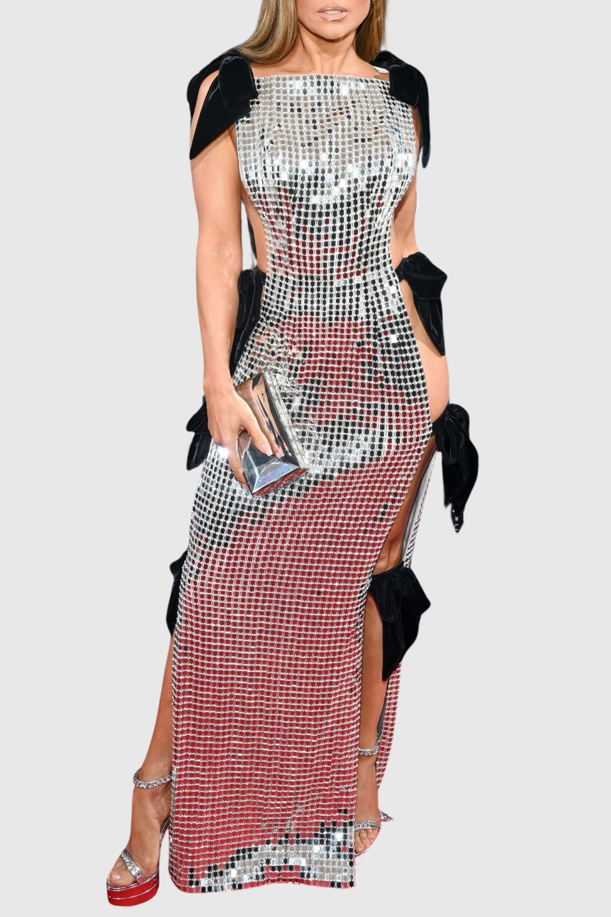 Bevverly Mirrow Bow Cutout Maxi Dress