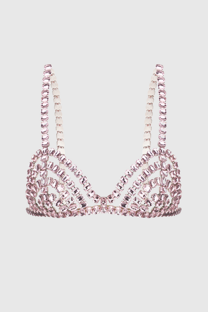 Cael Crystal Bra - Pink