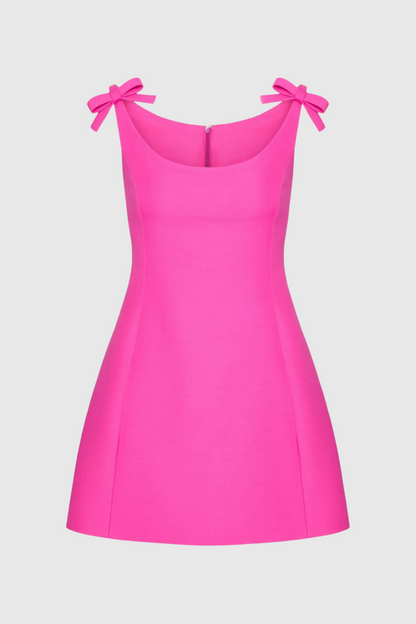 Zulekha Bow Sleeveless Mini Dress