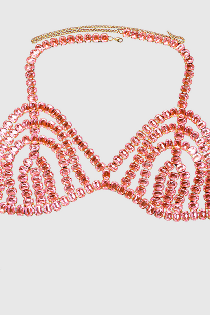 Cael Crystal Bra - Pink