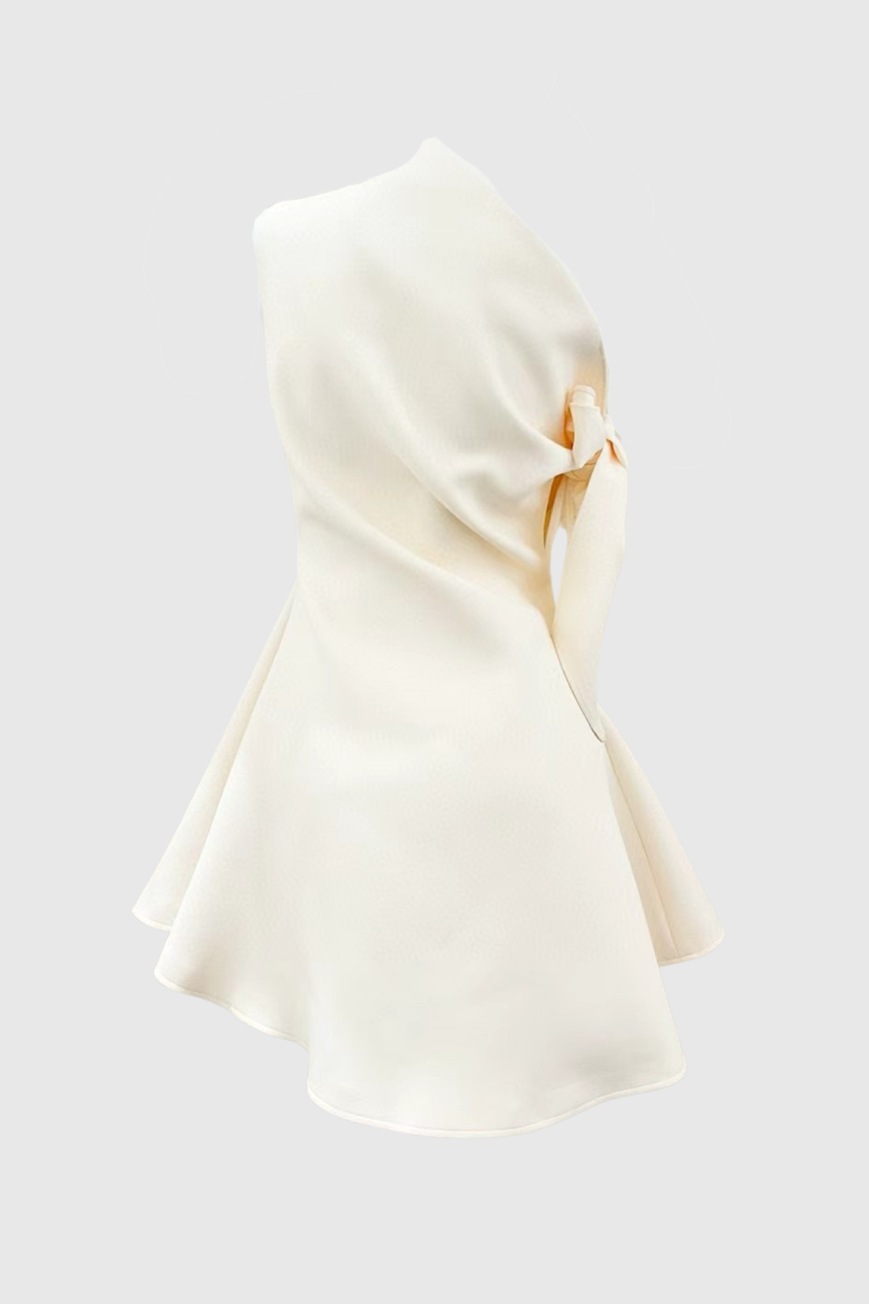 Calwa Asymmetric One Shoulder Flare Mini Dress