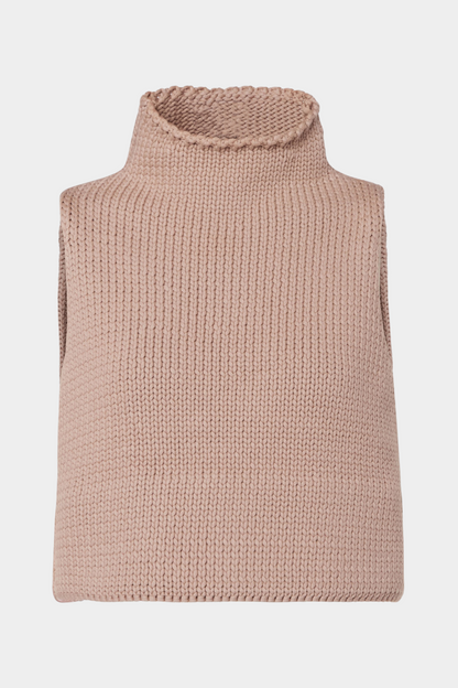 Chrisop Turtleneck Tank Top - Chocolate